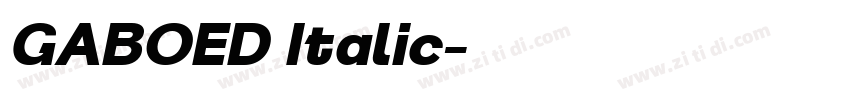 GABOED Italic字体转换